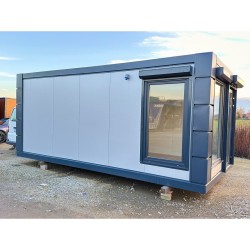 Contenedor Pabellon Comercial 3×6 Open Space / Ventanas De Esquina / Persianas Exteriores